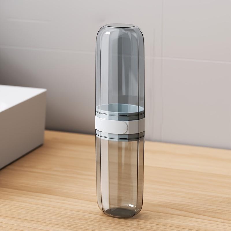 1pc Portable Travel Mouthwash Cup, Toothbrush, Toothbrush Box, Transparent Toiletries Set, Storage Box, Travel Essentials