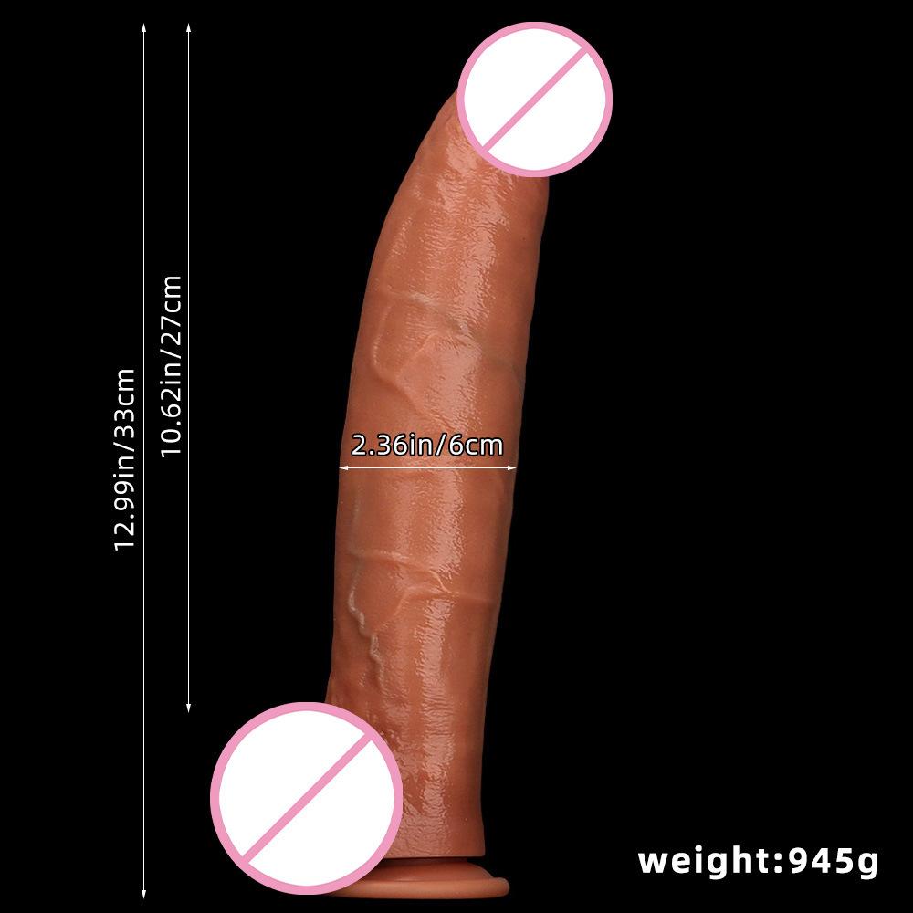 33 * 6CM Ultra Langer Dicker Silikon-Simulations-Dildo für Frauen Weich und Kraftvoll Echter und Falscher Penis für Sexuelle Nutzung durch Erwachsene