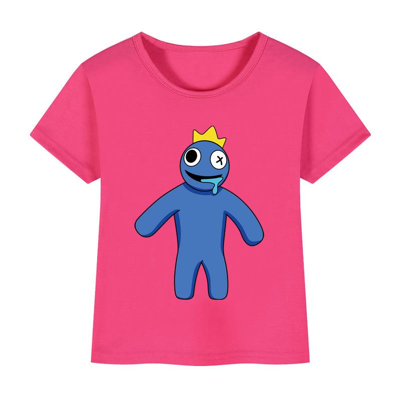 Děti Novinka Módní 3D potištěné tričko Rainbow Friends s krátkým rukávem pro děti