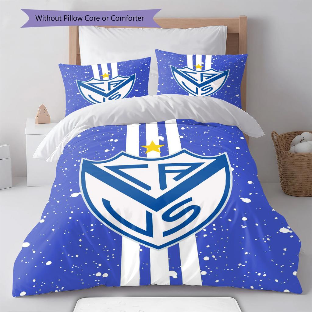 Velez Sarsfield Pattern Bedding Set Quilt Cover Pillowcase Home Decor Gift (1 * duvet cover + 2 * pillowcase, without core)