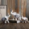 1 Blue and White Porcelain Elephant Ornament, Living Room Home Decoration
