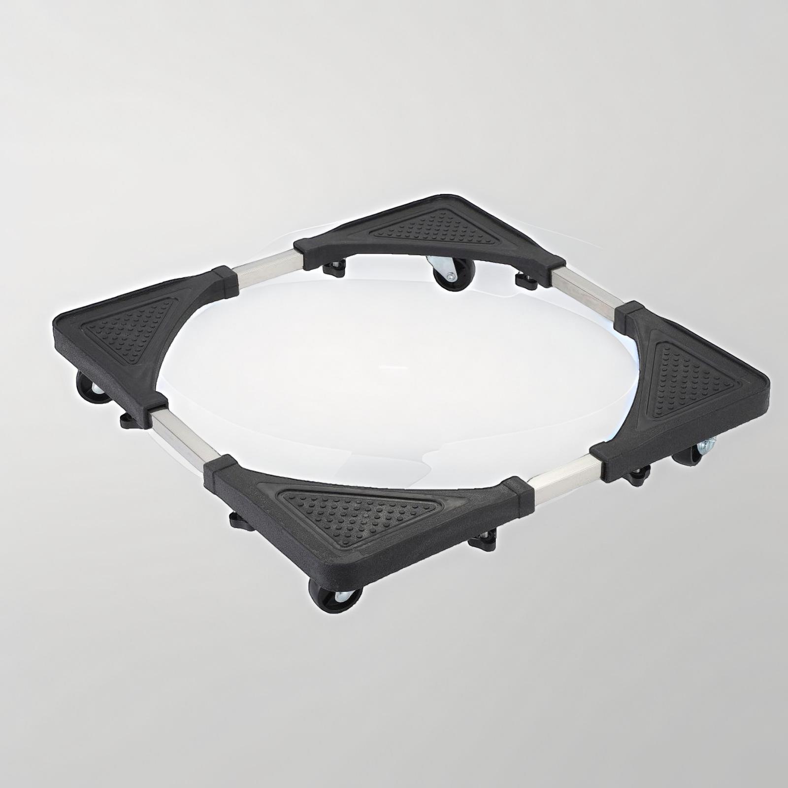 

Универсальная подставка для холодильника и стиральной машины с фиксирующимися колесами, регулируемым противоскользящим основанием, водонепроницаемая, подвижная конструкция чёрный