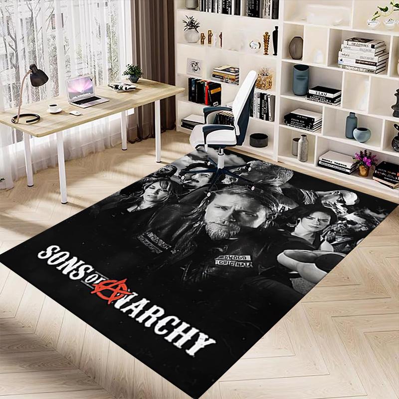 Outlaw Motorcycle Club Chaos Carpet For Playroom Bedroom Living Room Sofa Home Decorkids Game Area Rug Nonslip Floor Mat