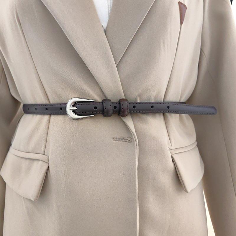 Minimalist Style Womens Waist Belt Metal Buckle Dress Suit Belt Shapewear