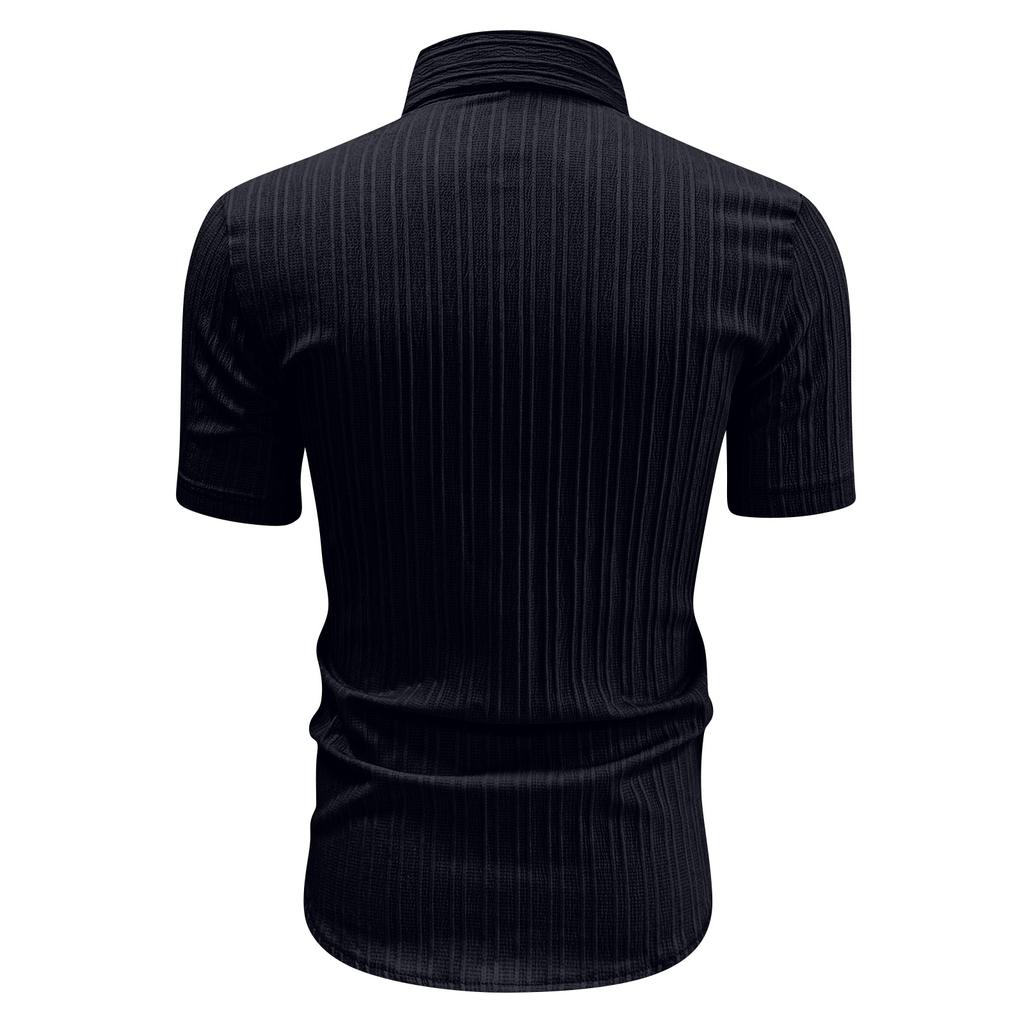 Men's Lightweight Breathable Button Up Casual Shirt Short Sleeve Relaxed Fit Summer Shirt with Chest Pocket and Collar for Everyday Wear