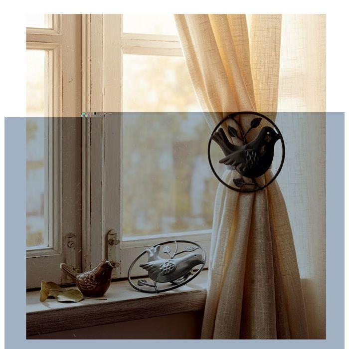 Lot de 2 Embrasses Jolie Passereau gris