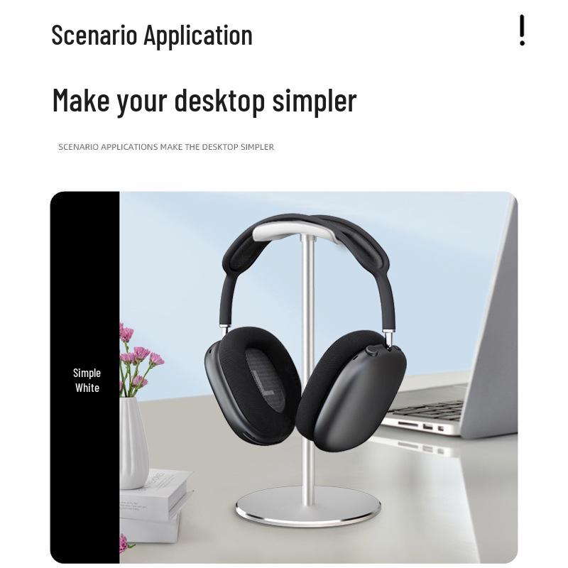 Premium Metal Headphone Stand with Desktop Storage and Display