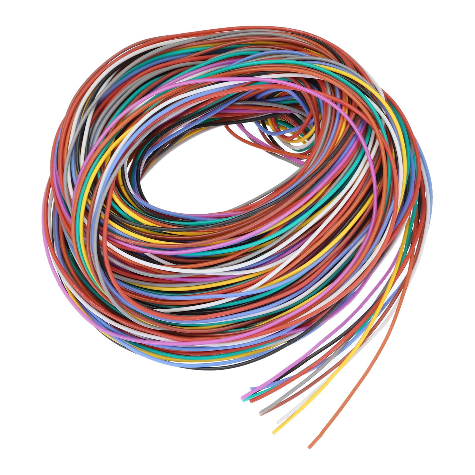 

uxcell ПВХ монтажний дріт 28 AWG, 9м30футів 28AWG гнучкий електричний дріт котушка, UL1007 луджена мідь, 10 кольорів, діаметр 0,12 см, для моделі