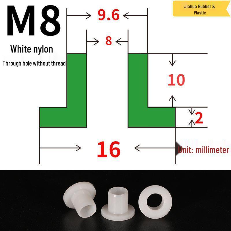 T-förmige Nylon-Dichtungsscheibe M3-M35 Gewinde Isolierabstandshalter