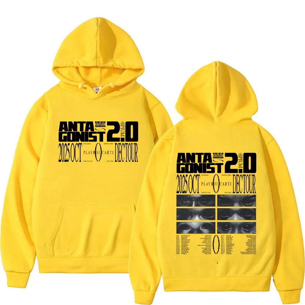 Raper PLAYBOI CARTI ANTAGONIST Tour Album Nowa Bluza Mężczyźni Kobiety Moda Długi Rękaw Oversize Bluza Hip Hop Streetwear