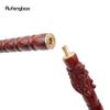 Red Round Wooden Bamboo Joint Walking Stick Decorative Cospaly Party Wood Walking Cane Halloween Mace Wand Crosier 124cm