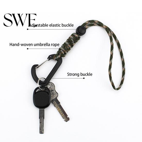 Carabiner Key Hooks Backpack Buckle High Strength Good Load-bearing Anti-loss Nylon Multifunctional Hanging Ring Bag Outdoor Accessories Buckles