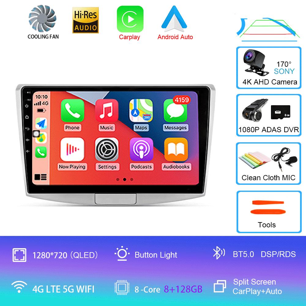 Radio auto Android 14 Carplay pentru Volkswagen VW Passat B6 B7 B8 CC 2007-2021, navigație GPS, player multimedia, WiFi + 4G stereo, BT