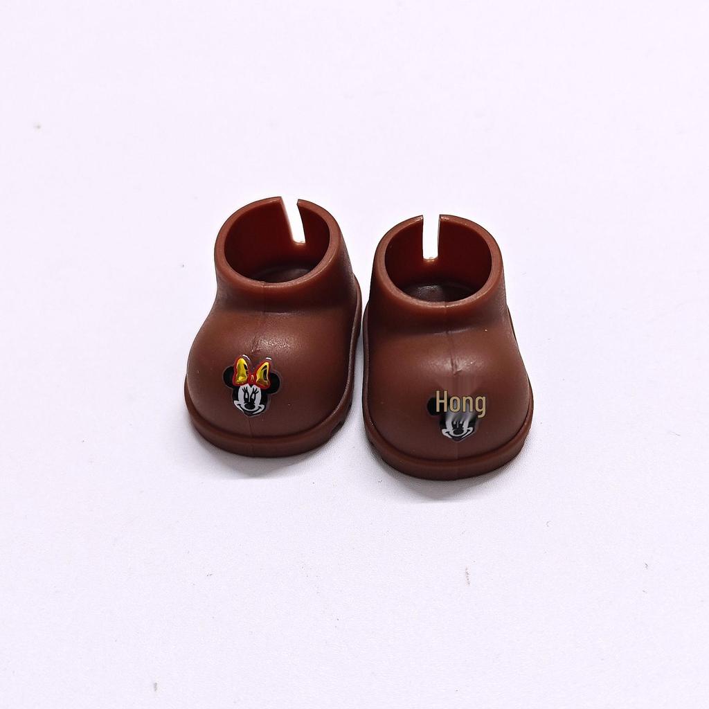 Macaron Labubu Rain Boots 17CM - 1st, 2nd, 3rd Gen Shoes Sit Sit Party, Universal Pink & Yellow