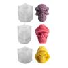 Fashionable Sturdy Silicone Skull Shaped Candle Molds Portable Decoration for Halloween Party and Home Accessory