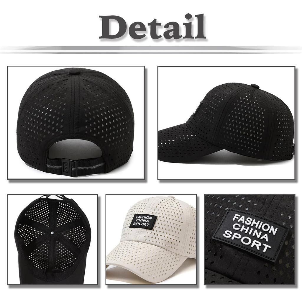 Mesh Cap Hat Outdoor Casual Design Stylish CZA022 [White Fang] Men's Women's (Khaki)