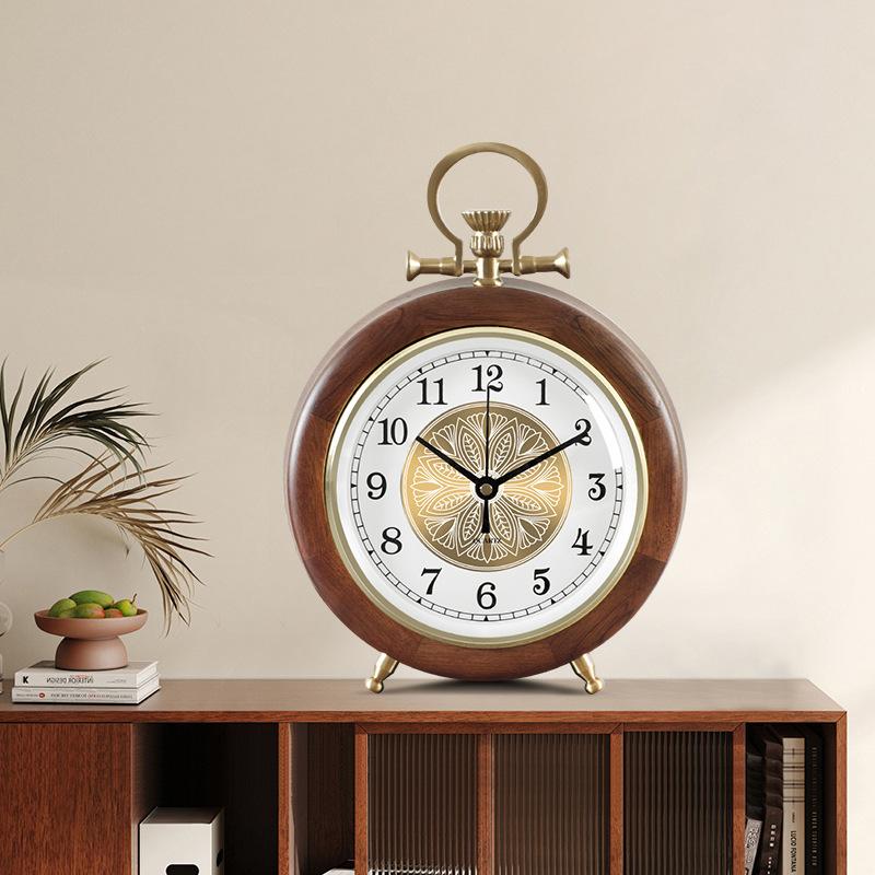2025 Simple Living Room Desktop Clock, Table Clock for Home Bedroom, Silent Clock, Creative American-style Decoration Clock