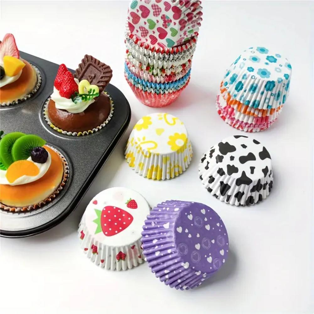 100Pcs Muffin Cupcake Paper Cups Cupcake Liner Baking Muffin Box Cup Case Party Tray Cake Decorating Tools Birthday Party Decor