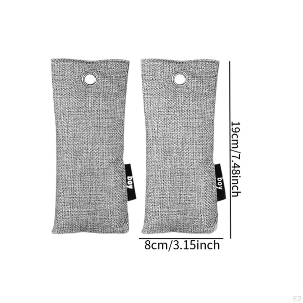 2 Pieces Air Purifying Bags Freshener Natural with Haning Hole Multifunction Odor Remover