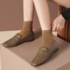 ODM wind square head flat bottom wind low-top small leather shoes fashion single shoe manufacturer