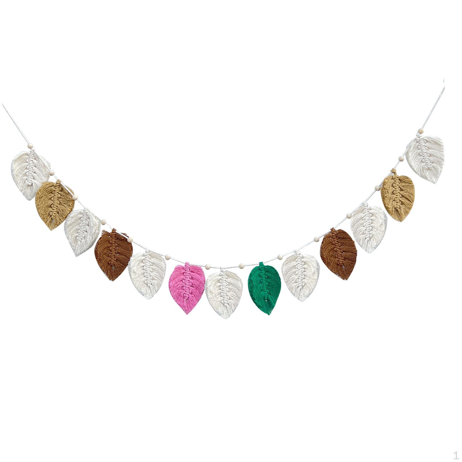 Бохо Баннер на стену, Макраме Подвеска, Ручная Работа Плетеная Гирлянда с Кисточками, Плетеное Украшение