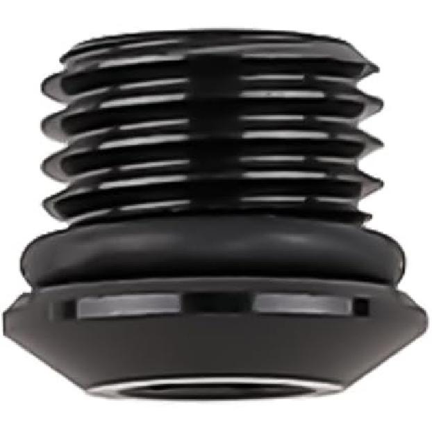 3AN Male Hex Socket Plug ORB Port with O Ring Fitting Adapter Aluminum Black, Pack of 2