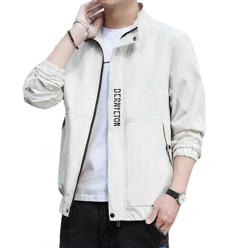 

Новая повседневная мода городская верхняя одежда с воротником-стойкой модная осенняя куртка Lazy модные длинные рукава 4XL