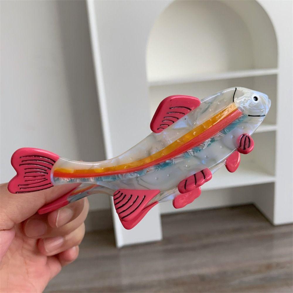 Cute Ocean Animal Hair Clip Creative Geometry Shark Clip Sweet Small Fish Hair Claw  Vacation