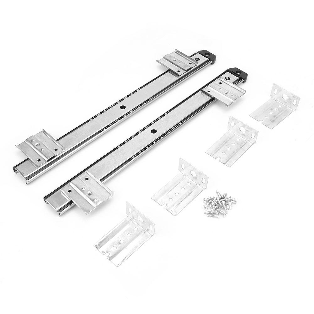 Thickened Cold Rolled Steel Keyboard Slide Rail Bracket for Computer Desk Keyboard Rail 2Pcs/Set Color : #2Black Thickened Cold Rolled Steel Keyboard Slide Rail Bracket for Computer Desk Keyboard Rail 2Pcs/Set Color : #2Black
