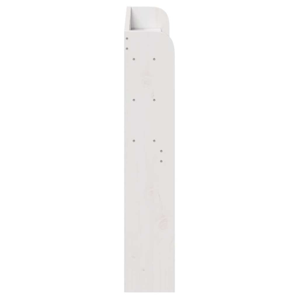 Vidaxl Wezgłowie Do Łóżka, Z Półkami, Białe, 100 Cm, Drewno Sosnowe