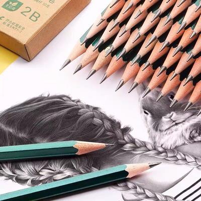 Zeichenkunststift, 10 Stück Holzbleistifte HB 2B Standardbleistift Büro Schule Zeichnen Schreiben Schreibwaren