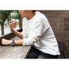 Raglan T L White Sweatshirt for Women and Long Cold Weather Cold Cut and Made in Unisex [Mochihada] L/S Men, Plain, Sleeve, Loungewear, Wear, Weather,