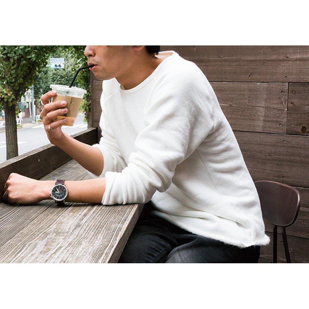 Raglan T L White Sweatshirt for Women and Long Cold Weather Cold Cut and Made in Unisex [Mochihada] L/S Men, Plain, Sleeve, Loungewear, Wear, Weather,