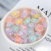 50Pcs Sunflower Acrylic Beads Matte Mixed Color Star Spacer Loose Beads Diy Bracelets Necklace Jewelry Accessories