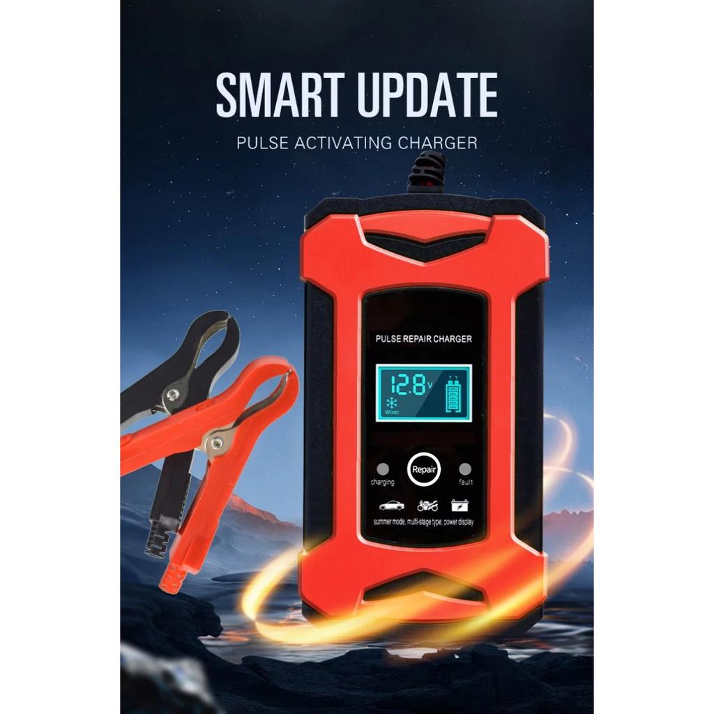 2V 6A Autobatterieladegerät Intelligent Schnellladung Impulsreparaturtyp Vollautomatischer Stopp Dual-Modus Blei-Säure für Motorrad LKW