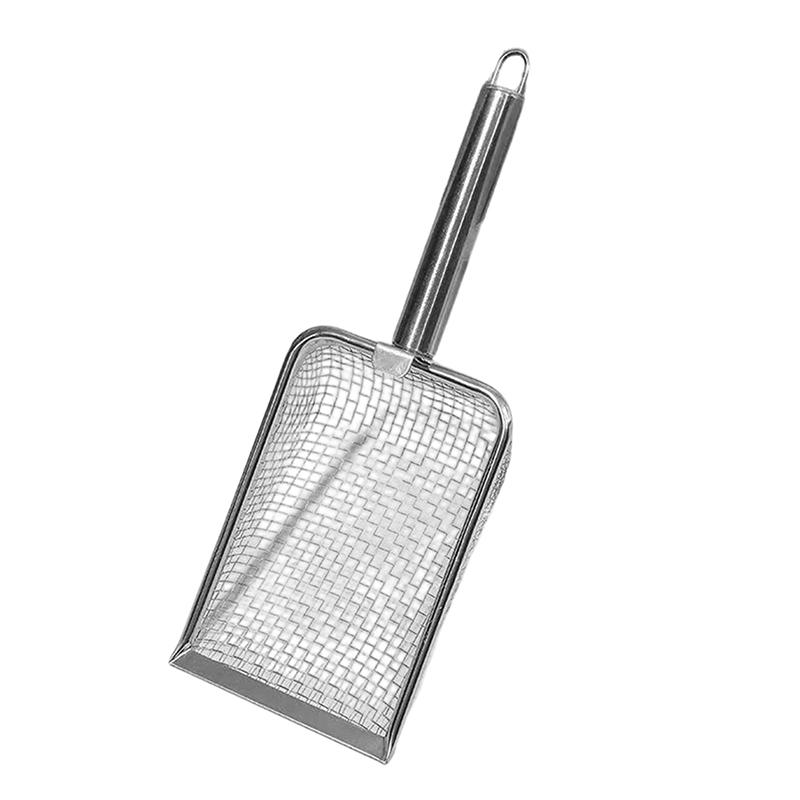 Pet Cleaning Tools Stainless Steel Feces Shovel Net Cat Litter Shovel Reptiles Lizard Sand Shovel Mesh Screen Fecal Spoon