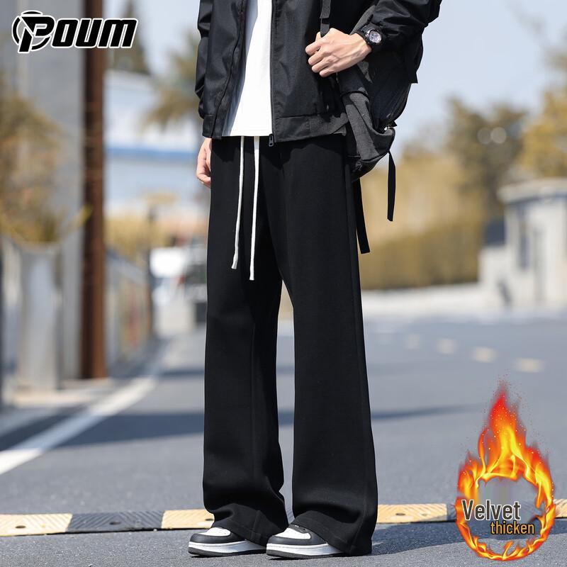 

POUM Men s Fleece-Lined Straight-Leg Sweatpants M