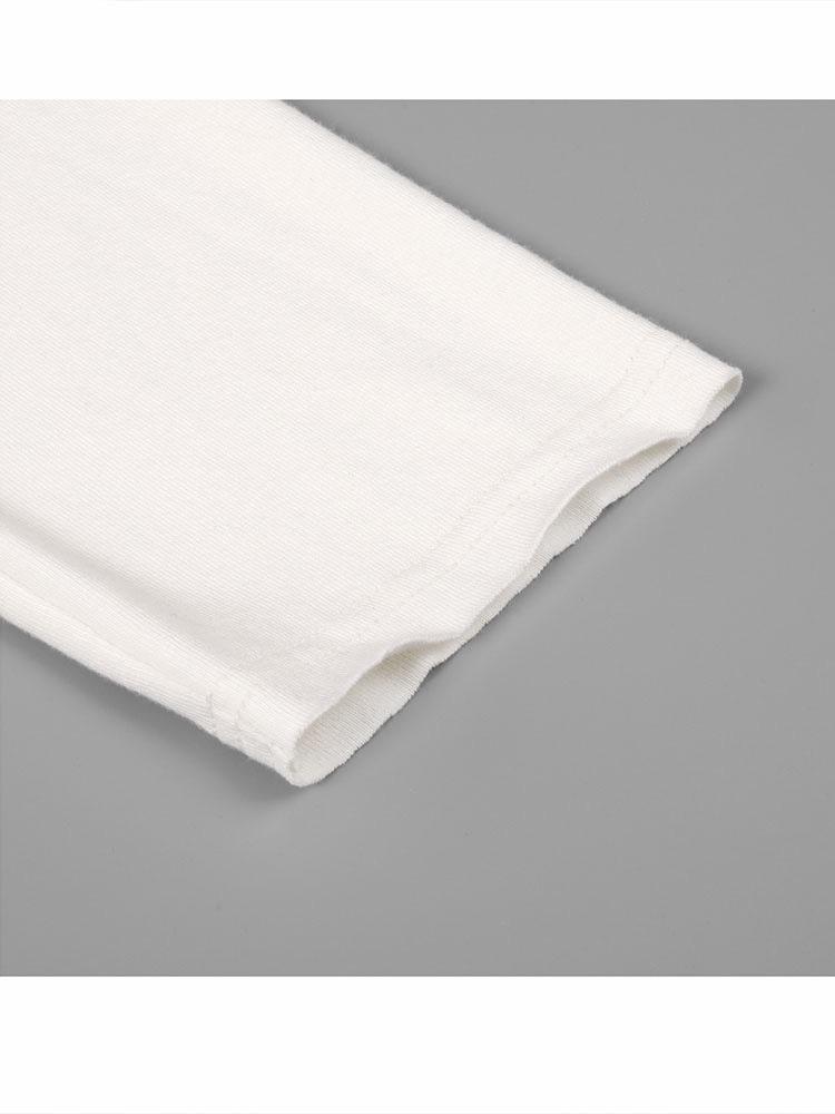 Peachzhou Mousse Elastic Three-Layer Raw-Edge Collar Casual Loose Wide Round Neck Long Sleeve Base Layer
