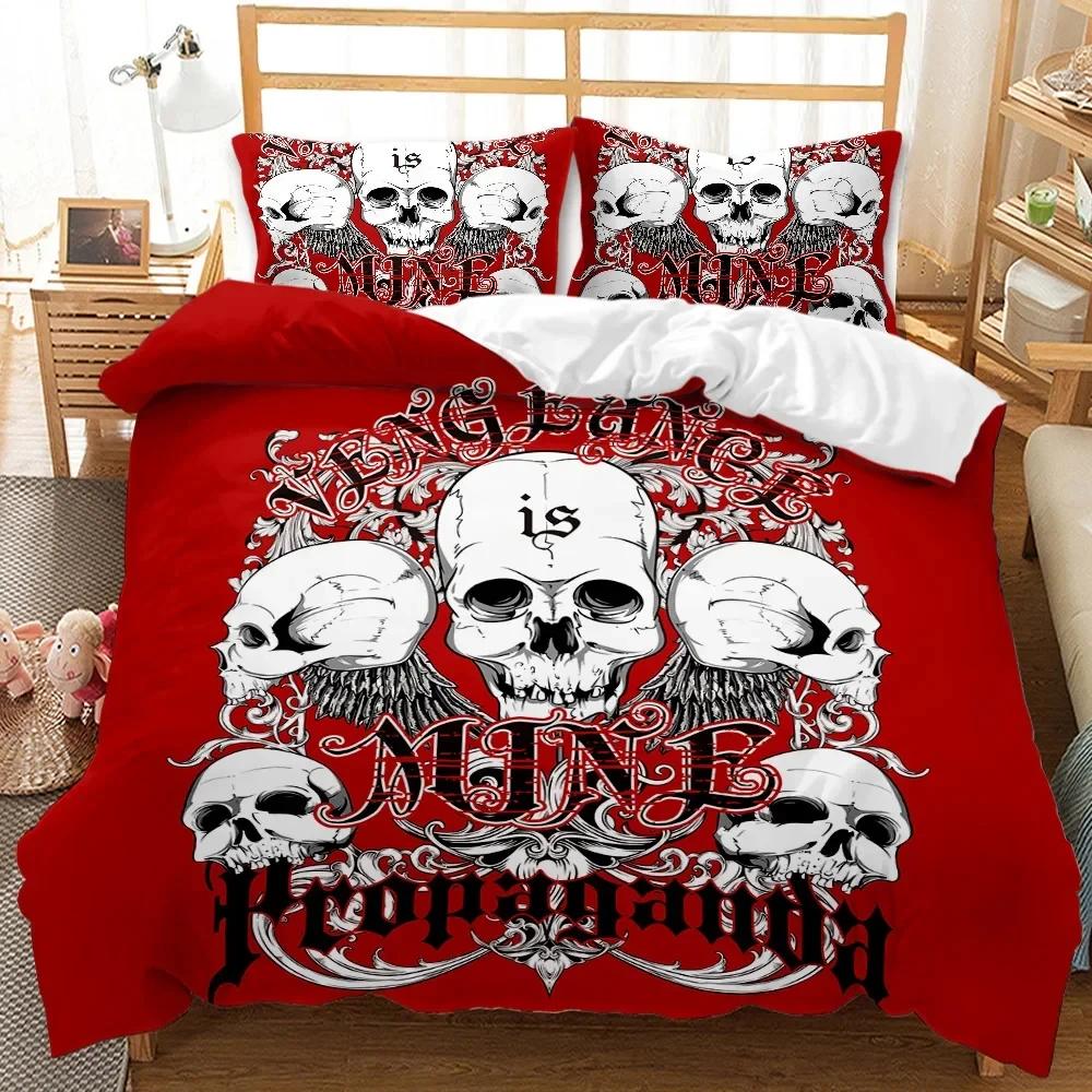 Skull Duvet Cover Set God Of Gamblers Bedding Set Poker Skeletonteens Adults Skull Double Queen King Size Polyester Qulit Cover