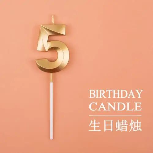 New 0 1 2 3 4 5 6 7 8 9 Cake Topper Kids Girls Boys Baby Party Supplies Colorful Decoration Wedding Birthday Number Cake Candles