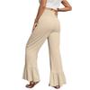 Women's Summer Trousers Pleated High Waist Ruffle Pants Loose Casual Holiday Beach Yoga Pants