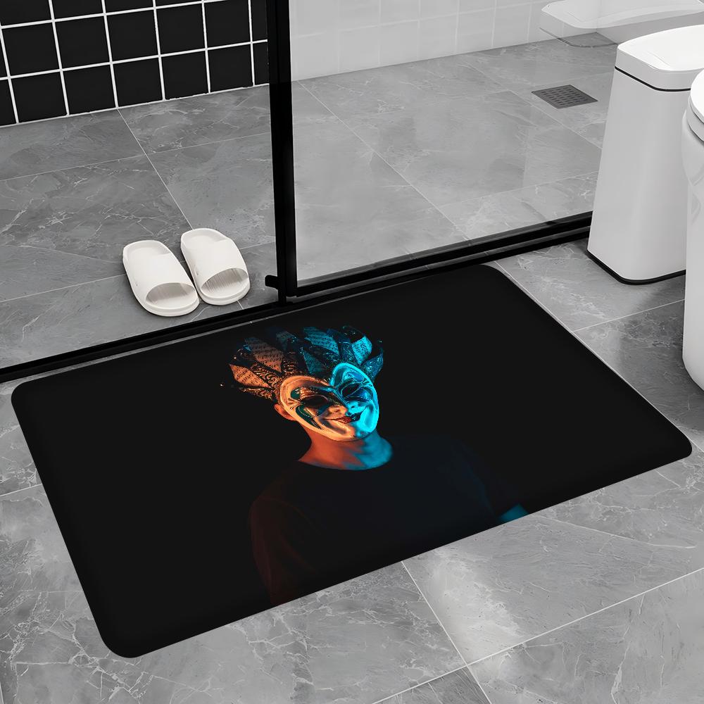 DJ Boris Brejcha Door Mat Washable Non-Slip Living Room Sofa Chairs Area Mat Kitchen Doormat Area Rug