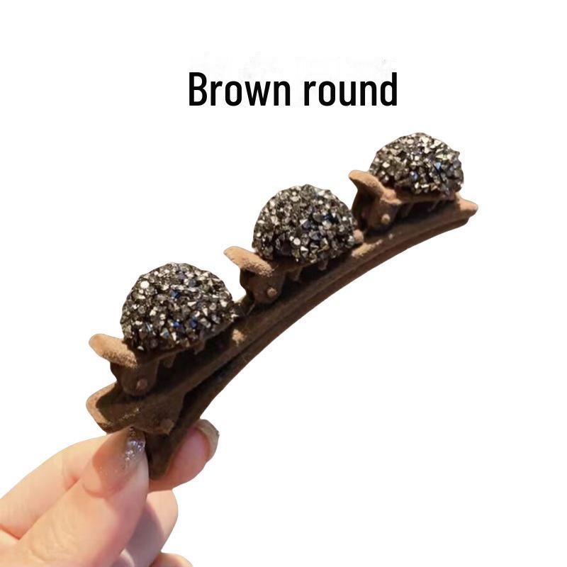 Flocking Love Diamond Hair Clip: New Year's Hair Braiding & Bangs Accessory