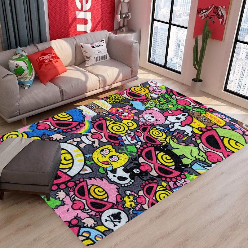 Japan Fashion H-hysteric Mini Carpet Floor Mat Bathroom Kid Room Bedroom Decoration Balcony Anti-Slip Doormat Living Room Rugs