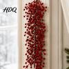 Realistic Plastic Berry Hanging Artificial Red Swag Branch Christmas Rustic Style Wall Wedding Background Floral Decor Hangings Seasonal Waterfall