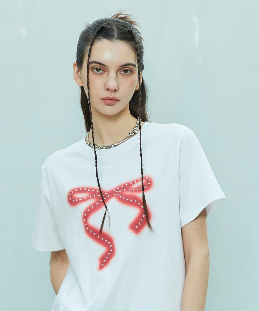 LARTIGENT L9 Ribbon T-Shirt(White)