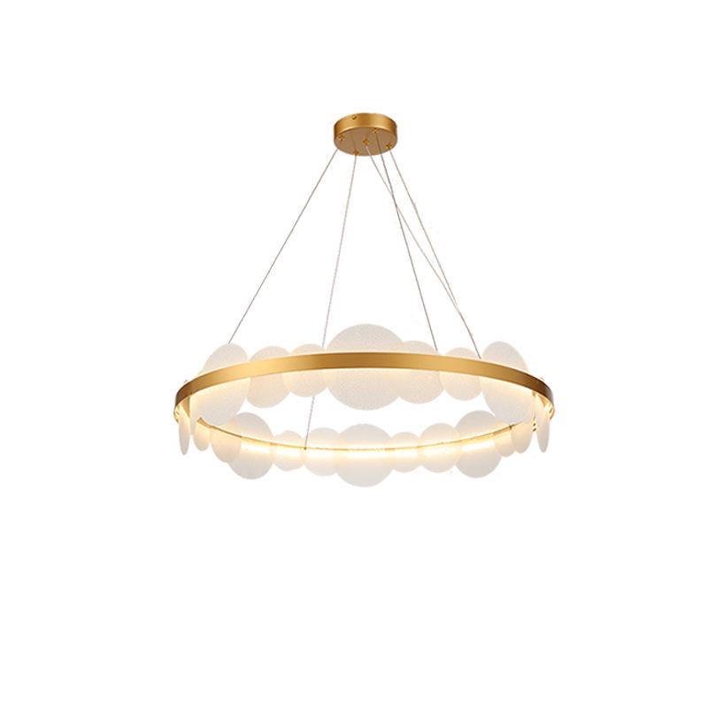Postmodern Minimalist Nordic Luxury Circular Chandelier for Living Room or Dining Room