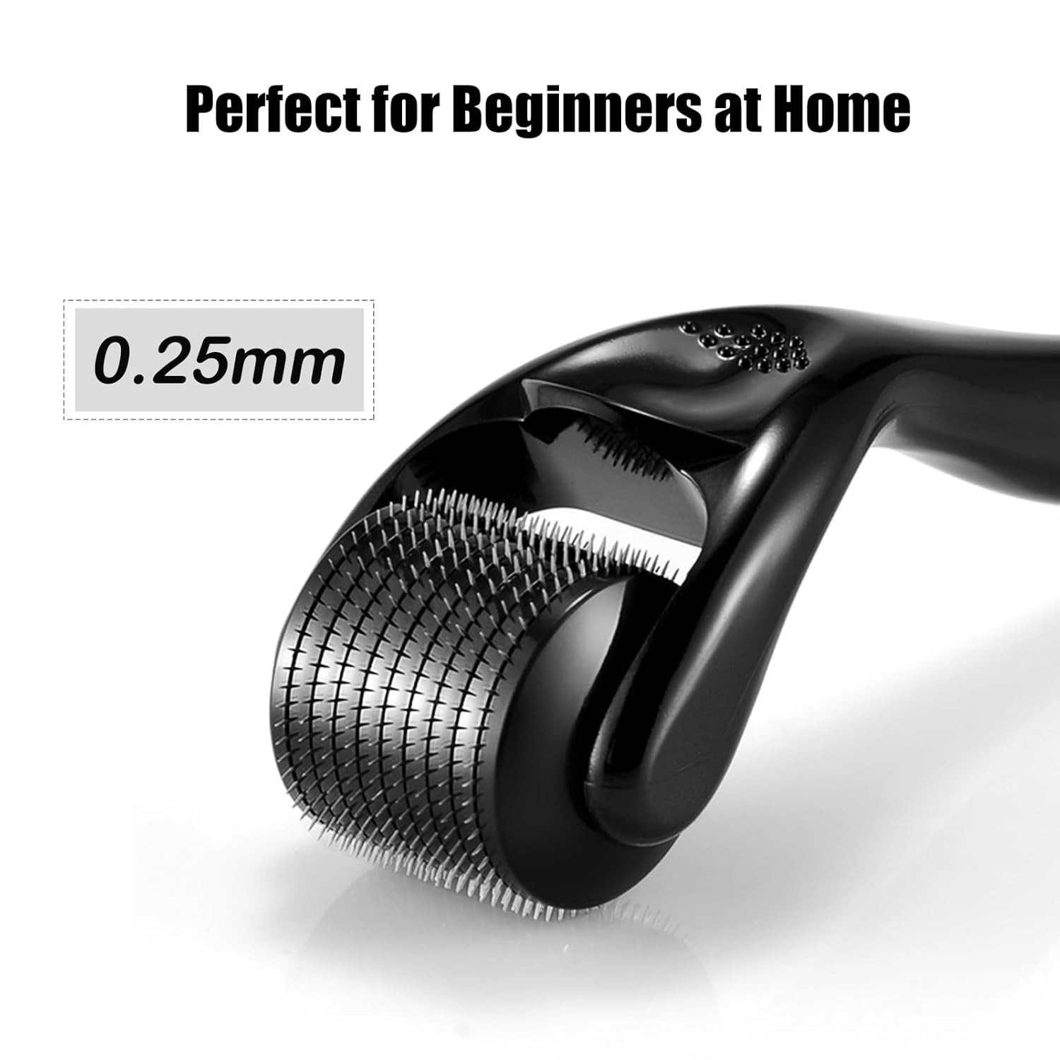 Дермароллер с микроиглами для волос, бороды, лица, кожи 0,25 мм, ролик для бороды, ролик для микронидлинга, ролик с микроиглами 0,25 мм для мужчин, женщин, домашнего использования