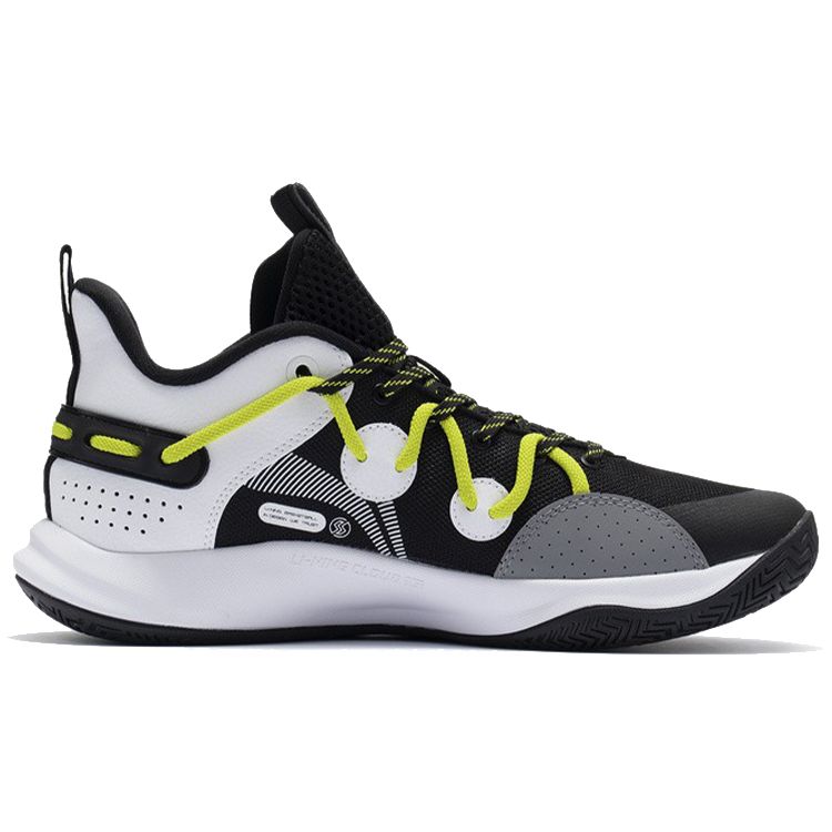 Li Ning Flash Team Durable Non-Slip Low-Top Basketball Shoes Men sneakers Black White ABPR045-1