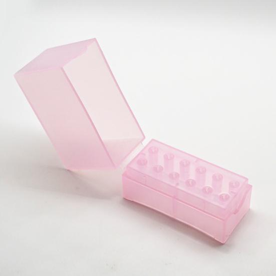 12 Holes Bit Box Large Capacity Buckle Design Dustproof Moisture-proof Manicure Tool Nail Art Drill Grinding Head Bit Display Storage Box